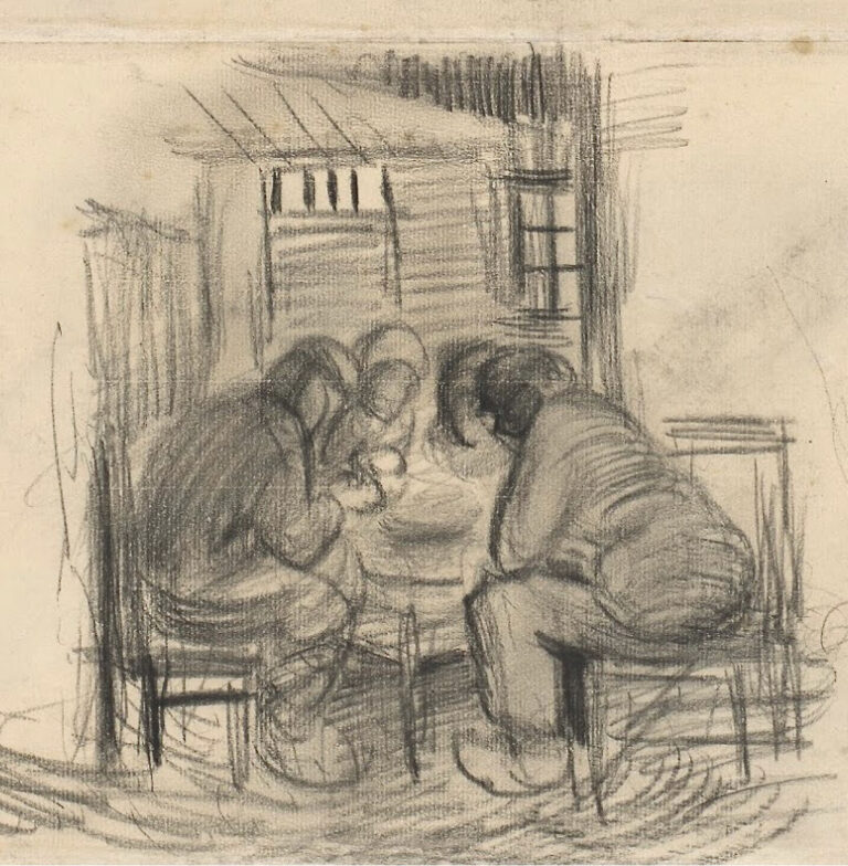 Les mangeurs de pommes de terre Esquisse et tableau 1885 Van Gogh Lumières des étoiles Les mangeurs de pommes de terre Esquisse et tableau 1885 Van Gogh Lumières des étoiles
