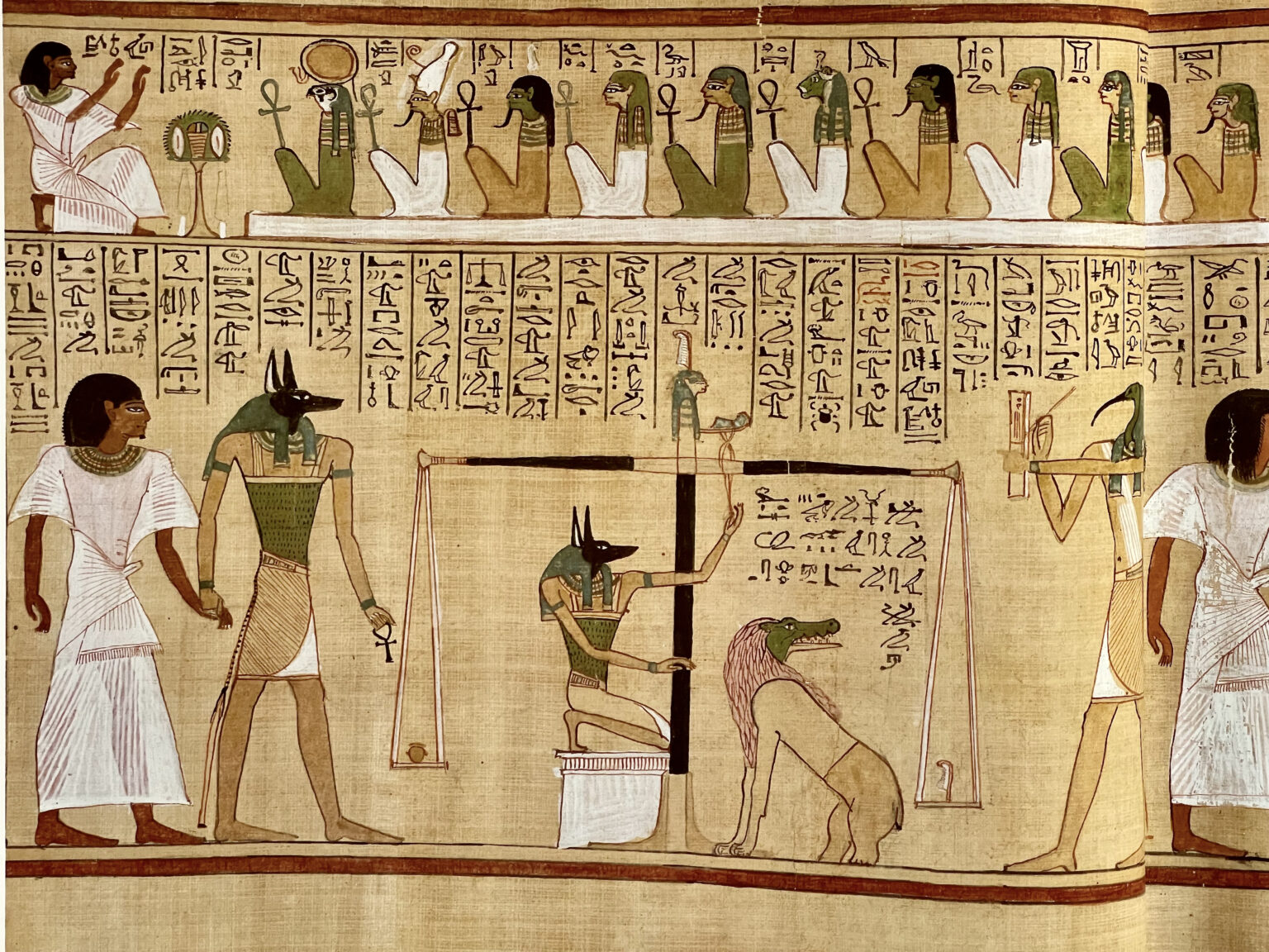 Livre des morts d’Hounéfer 1275 av.J.C. Encre et pigments sur papyrus Lumières des étoiles Livre des morts d’Hounéfer 1275 av.J.C. Encre et pigments sur papyrus Lumières des étoiles